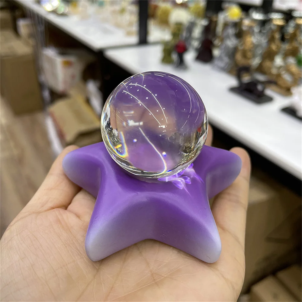 

Stars Moon Sun Resin Crystal Ball Base Spheres Candle Display Holder Creative Home Decor Desk Ornaments Exquisite Gifts