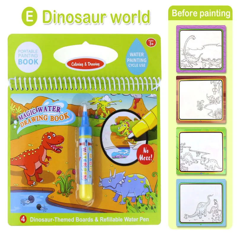 Волшебная книга для рисования водой раскраска и волшебная ручка игрушки раннее