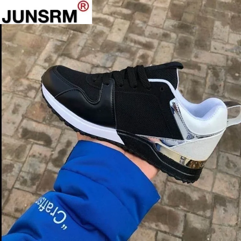 

2021 Women Sneakers Fashion Platform Sneakers Casual Breathable Suede Leather Running Walking Shoes Comfortable Vulcanized Shoes