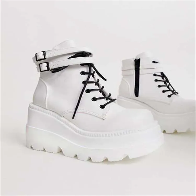 

New muffin thick soled colorful high buckle casual women's shoes large size