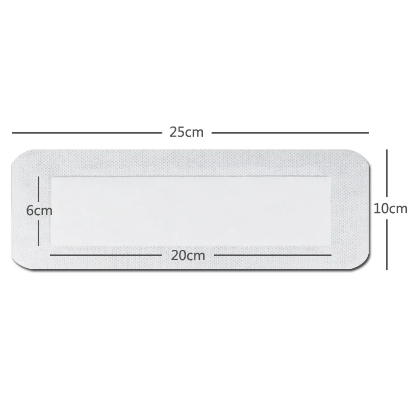 10 шт. 10*25 см большой Размеры дышащий нетканый медицинский клейкий перевязочный