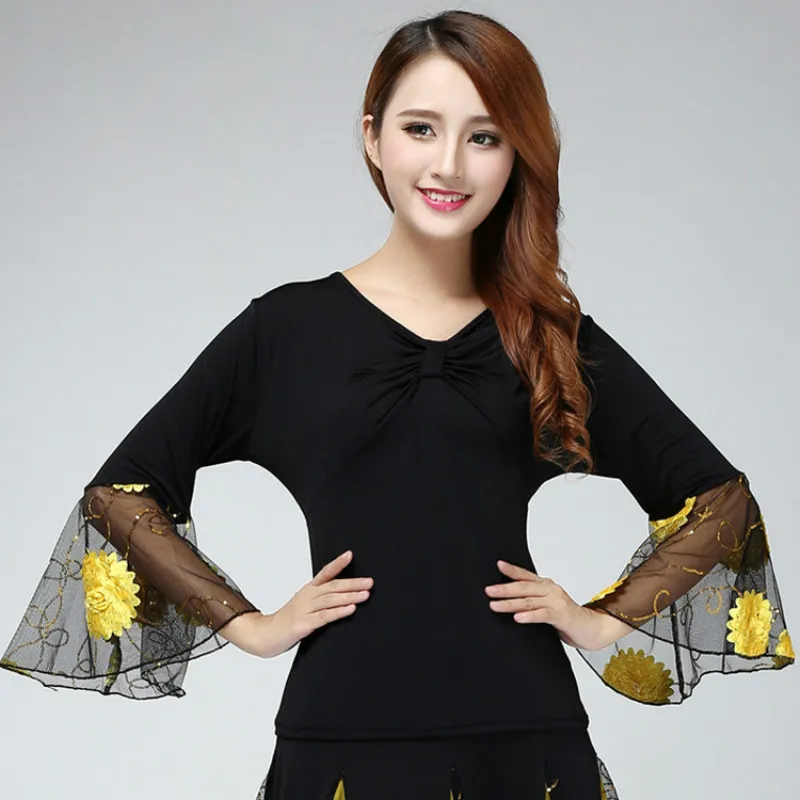 2020 костюм для бальных танцев топы блузки фламенко стандартная современная