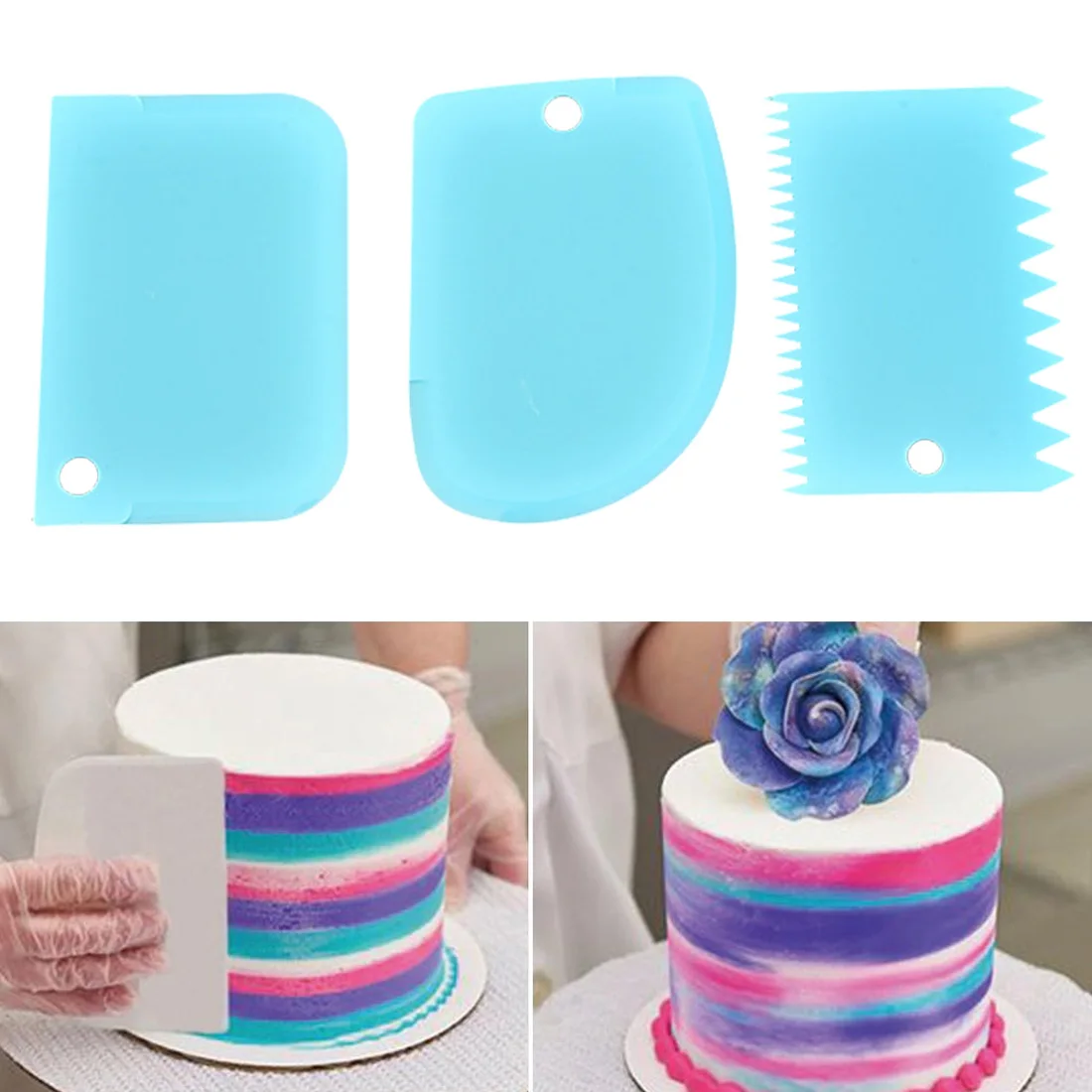 3 шт./компл. скребок для мастики обледенения украшения простой Гладкий