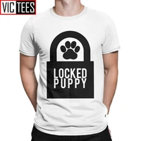 mens t shirt locked puppy bdsm cotton dominant submissive slave play submission master sexy sub t shirt