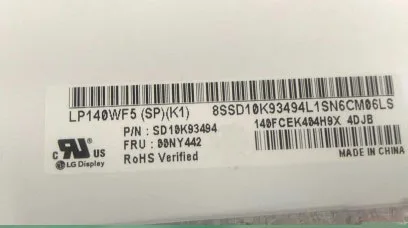 LP140WF5 SPK1 FRU 00NY442 P/N: SD10K93494 для ноутбука 14 0 &quotLCD сенсорный экран FHD IPS матрица
