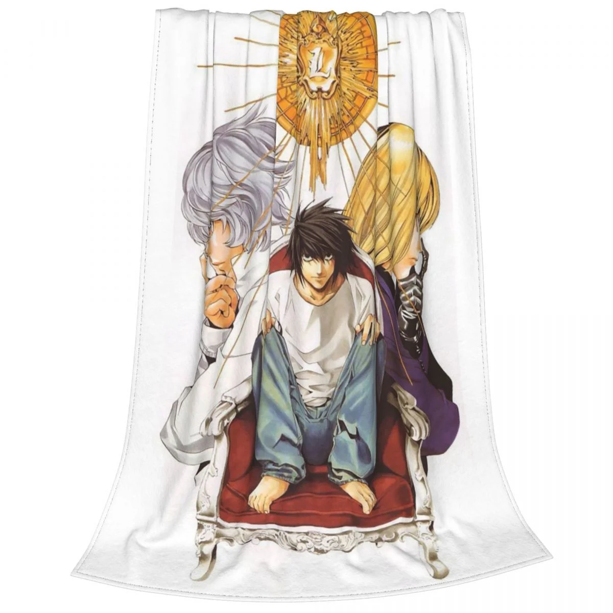 Одеяло Death Note s из кораллового флиса плюшевое зимнее Ягами легкое