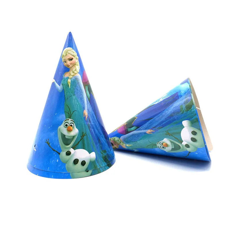 Caps-6pcs Дисней Принцесса Холодное сердце Анна Эльза 108*180 см День Рождения украшения Детские принадлежности одноразовая посуда скатерть детский душ - Цвет: Caps-6pcs