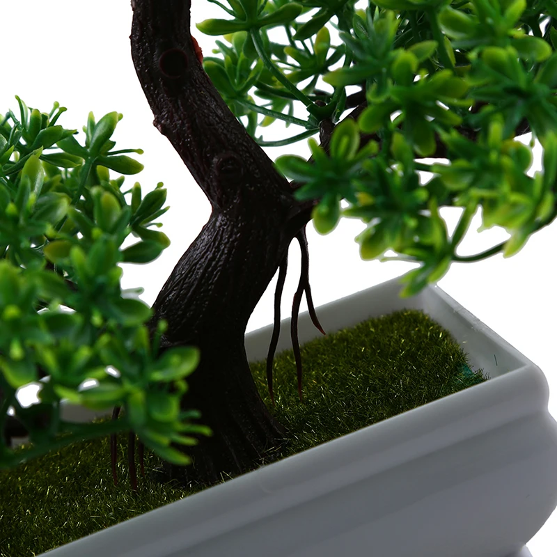 

1PC Simulation Plants Artificial Bonsai Small Pine Tree Fake Flowers Table Potted Ornament Garden Pot Home Office Desktop Decor