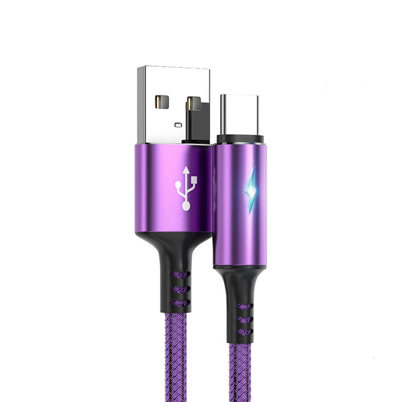 

LED Micro USB Cable Quick Charging 3.0 Mobile Phone Android Charger Type C Data Cable For Xiaomi 9 10 Huawei P30 Mate 30 Samsung