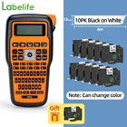 Ручная этикетка Maker и Labe Tape Set, совместимый с Brother этикеточная машина, лента 12 мм, tze-231 Qwerty клавиатура, печать штрих-кодов