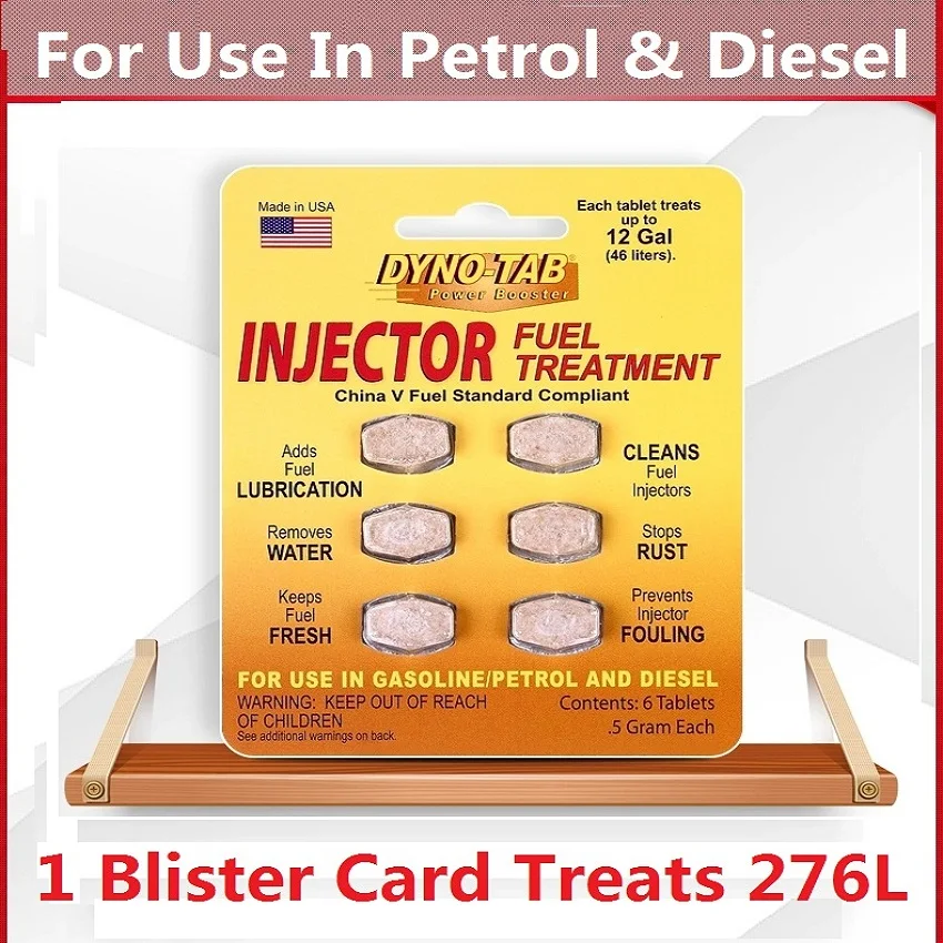 Дино таб®Плюс очиститель инжектора 6 tab карты для бензиновых и дизельных чистого
