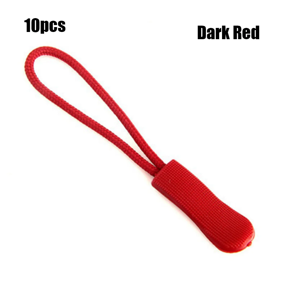 Dark Red 10 шт. фиксатор для троса на молнии, сменный зажим, инструмент для путешествий, чемодан, рюкзак для палатки - Цвет: Dark Red