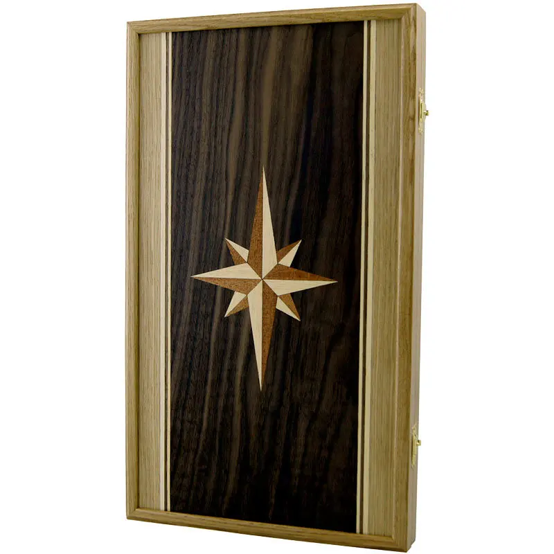 Нарды из массива дуба Роза ветров (50 х 29 см) | Спорт и развлечения