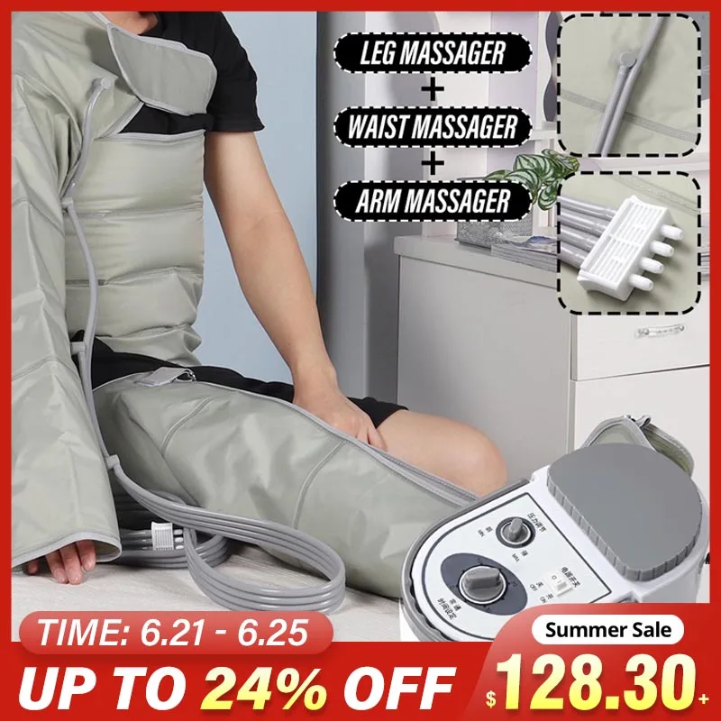 Электрический воздушный компрессионный массажер для ног обертывания стоп