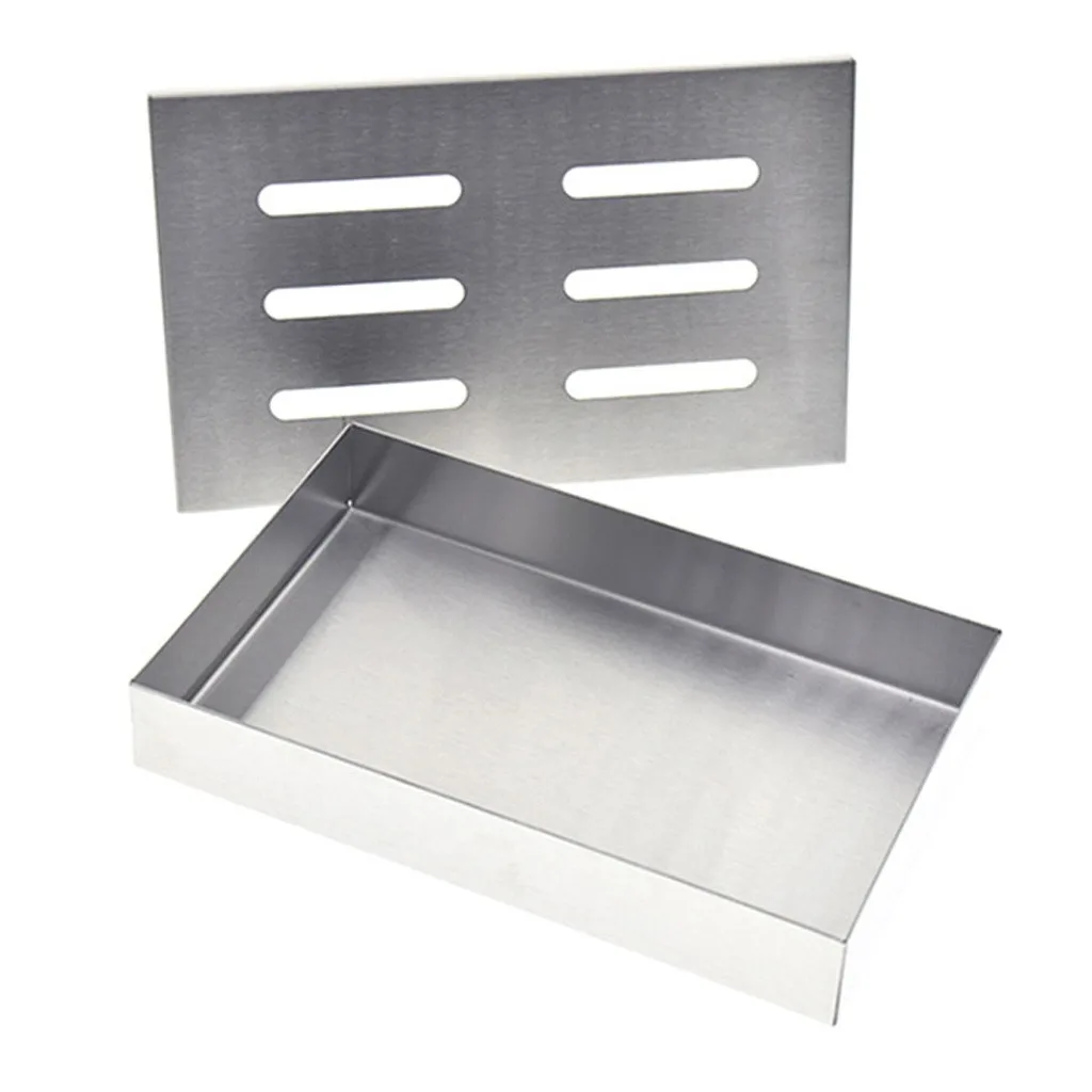 Антипригарная V образная коробка для барбекю коптильня газовый гриль генератор