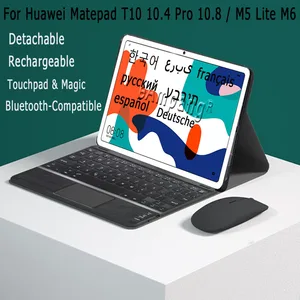 case keyboard for huawei matepad pro 10 8 10 4 t10s t10 russian spanish arabic keyboard case for huawei mediapad m5 lite t5 m6 free global shipping