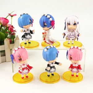 Милая фигурка из ПВХ, 10 см, 6 шт.компл. Re: жизнь в другом мире от Zero Rem Ram Q версия, декоративная модель, игрушки в подарок