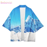 plus size xxs 4xl landscape printing japanese style fashion kimono 2020 men and women cardigan blouse haori obi asian clothes
