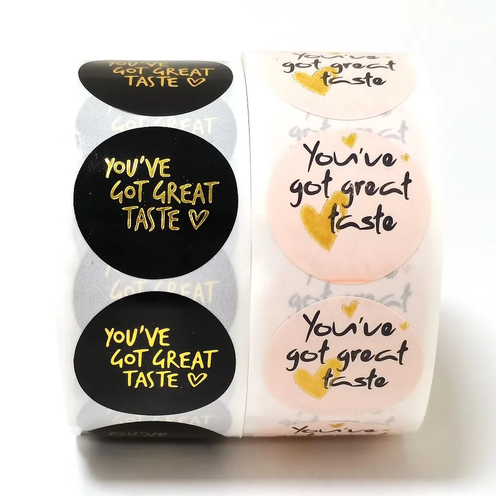 

You'Ve Got Great Taste Stickers Roll Food Package Sealing Labels For Candy Bread Cake Packaging Thank You Stationery Stickers