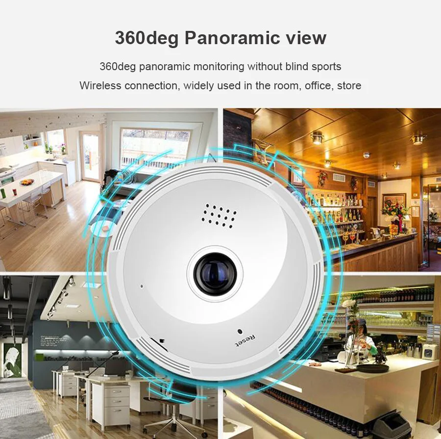 Sgooway HD1080P панорамная камера для умного дома с углом обзора 360 градусов Домашняя