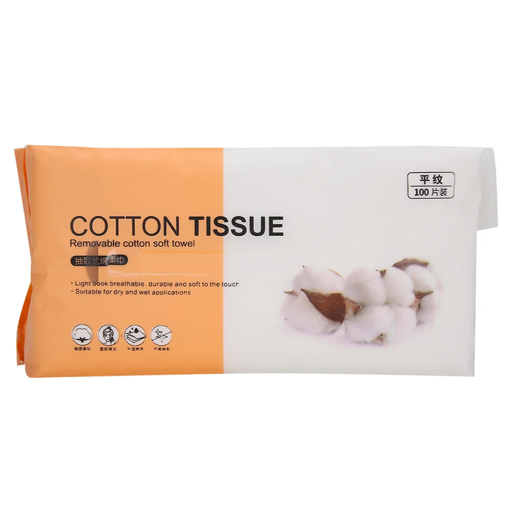 100 шт./пакет влажной и сухой двойного Применение Бумага Полотенца очищение макияж
