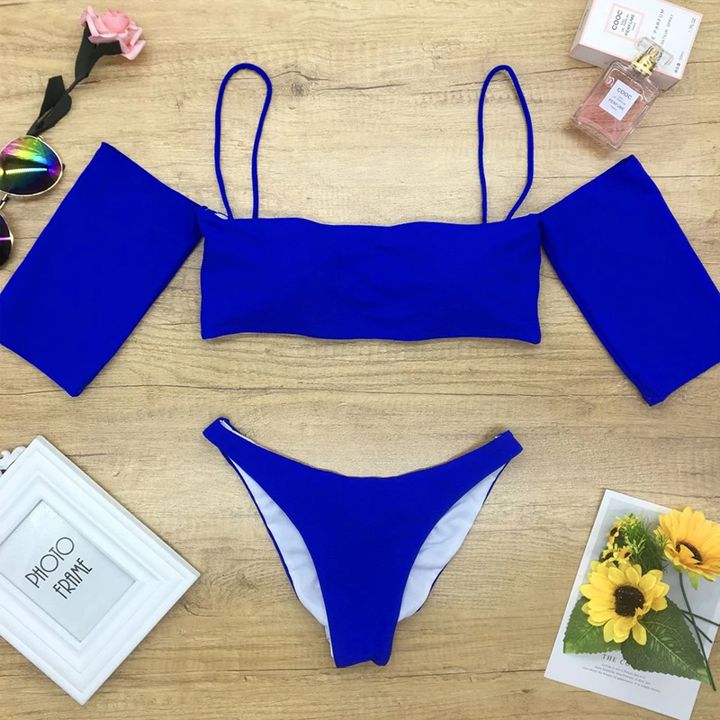 Черный комплект бикини 2020 синий красный белый купальник женский купальный