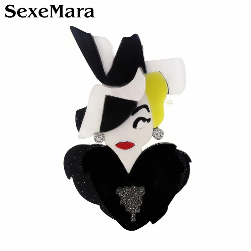 SexeMara, дизайн, акриловая Сексуальная брошь для девушек, булавки, значок, полимерная фигура, булавки для женщин, пряжка для шарфа, Милая брошь для девочек