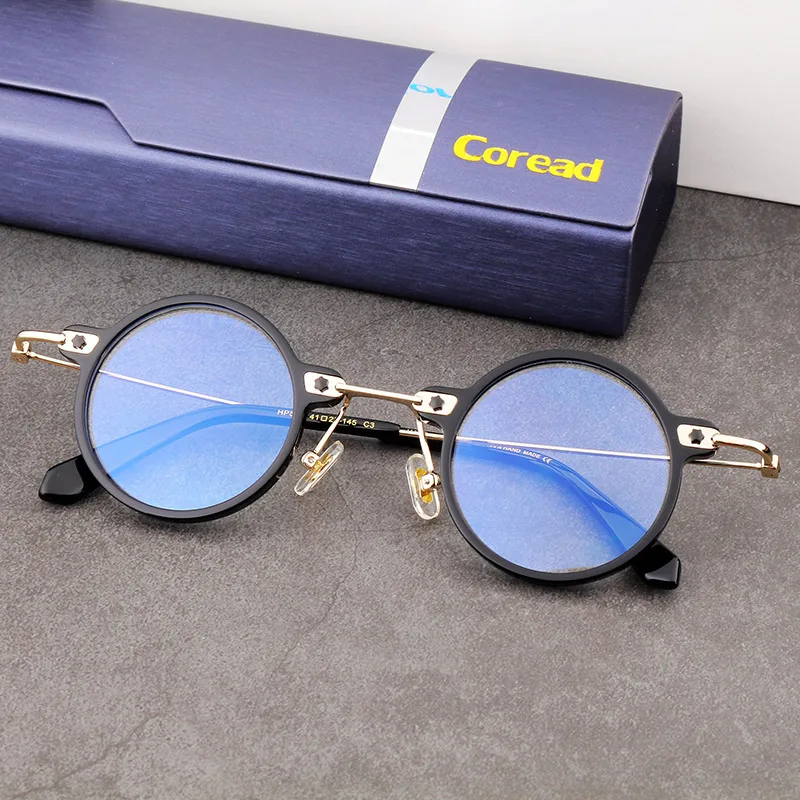 

Cubojue Small Round Eyeglasses Frame Men Women Nerd Glasses Male for Prescription Optical Spectacles
