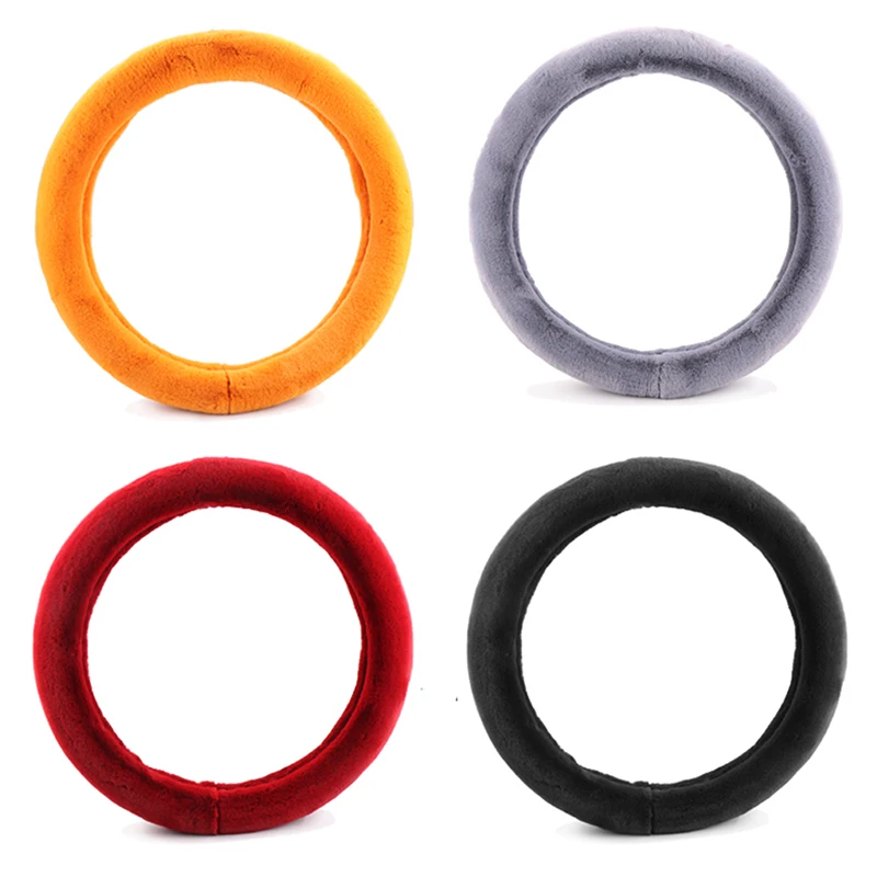 Car Steering Wheel Cover 38CM Plush Protector Decor For Mini Cooper One JCW S Clubman Countryman Universal Accessories | Автомобили и