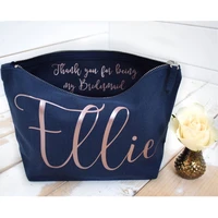 personalised thank you gift bridesmaid gift make up bag wedding makeup bags maid of honour unique gift for bridal party