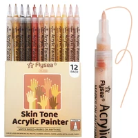 new acrylic marker skin color water based pen body paint graffiti ceramic 12color marker diy markers pens