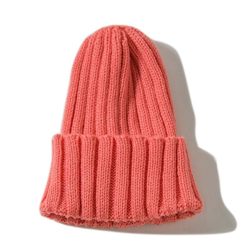 

2021 New Baby Hat Winter Autumn Warm Knit Fashion Cute Colorful Candy Solid Color Hat For Boys Girls Beanie Cap