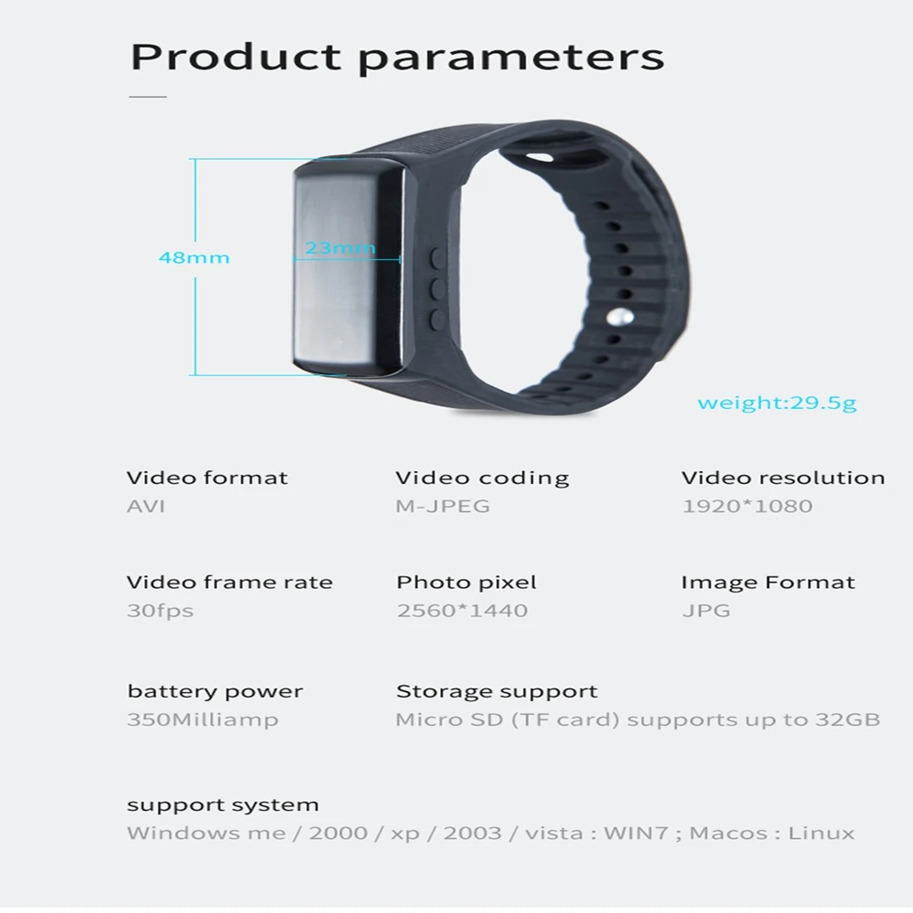 HD 1080P Мини Смарт Bluetooth спортивные фотографии браслет Камера Secret видео Запись