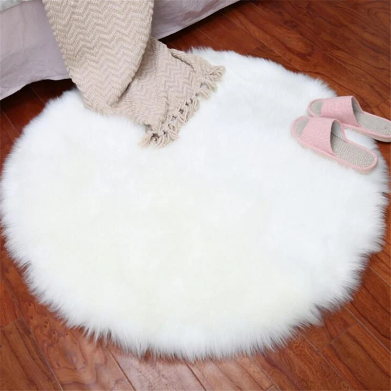 Длинный пушистый коврик для двери круглый ковер плюшевый гостиной