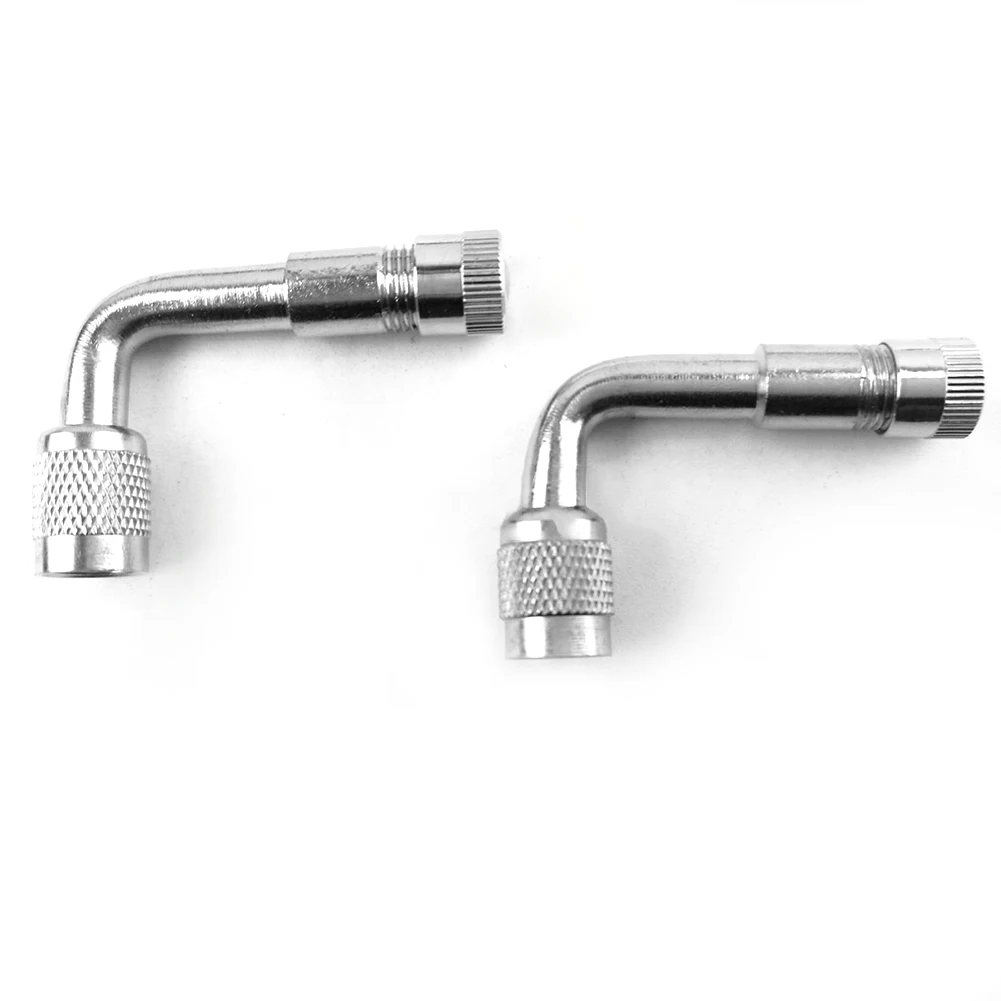 Автомобильно-мотоциклетный удлинительный штангенный наконечник для надувания металлического 90-градусного адаптера клапана шины для скутера 4 штуки универсального удлинителя.
