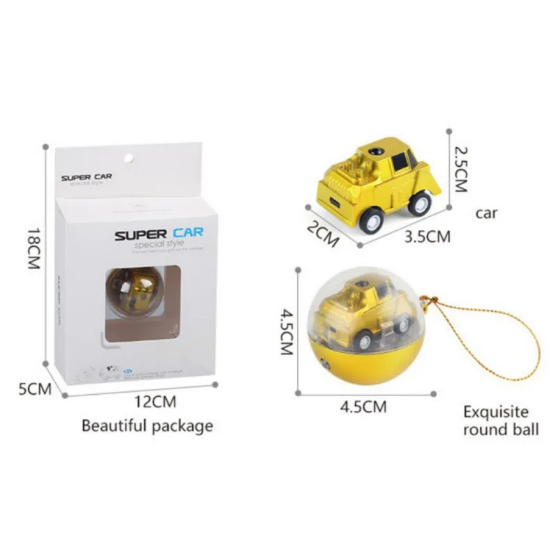 Mini Remote Control Car 2 Channels RC Football Shape Round Controller Infrared Sensor Kids Toy |