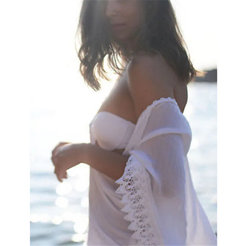 Женская прозрачная вязаная туника с кисточками Пляжная накидка одежда для