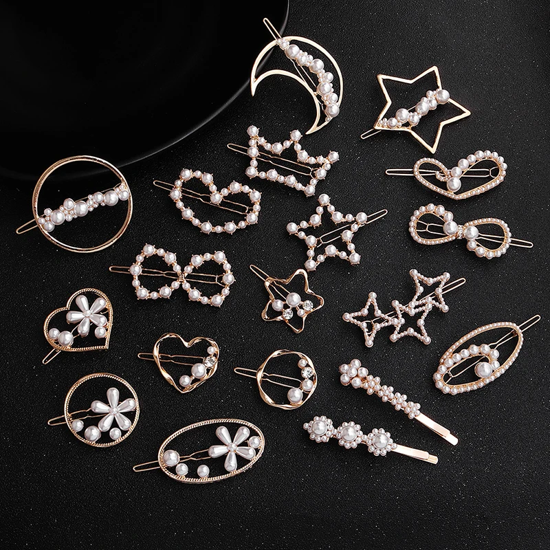 Простая Геометрическая заколка для волос милая темпераментная металлическая