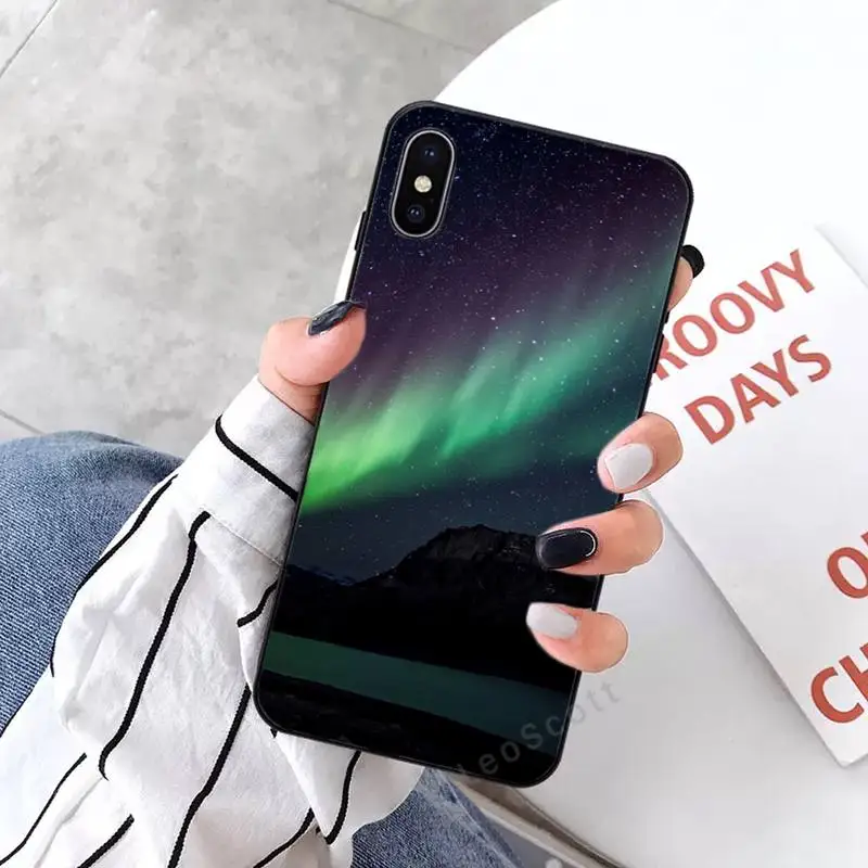 

Northern Lights Sky besutiful lanscape high quality Phone Case shell for iPhone 11 12 pro XS MAX 8 7 6 6S Plus X 5S SE 2020 XR