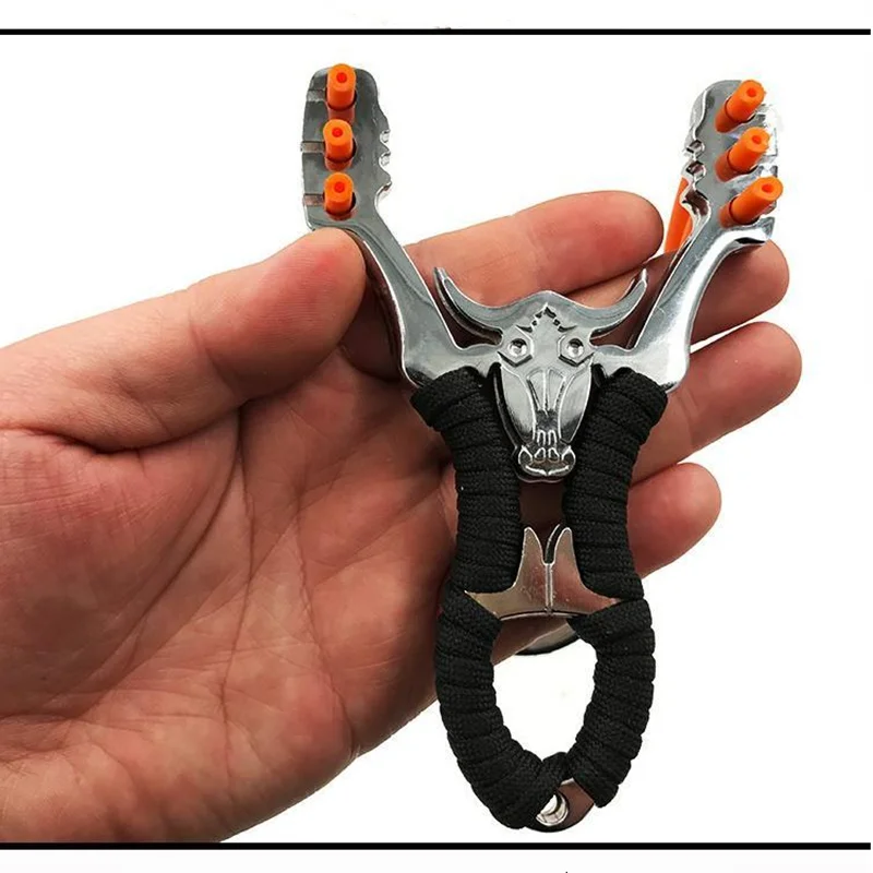 

High quality slingshot outdoor hunting shooting alloy sling shot powerful catapult with rubber band slingshot hunting accessorie