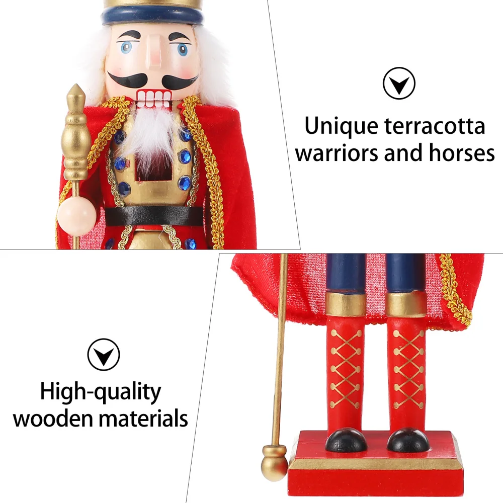 

1Pc Wooden Nutcracker Figure Wood Nutcracker Puppet American Style Soldier Toy