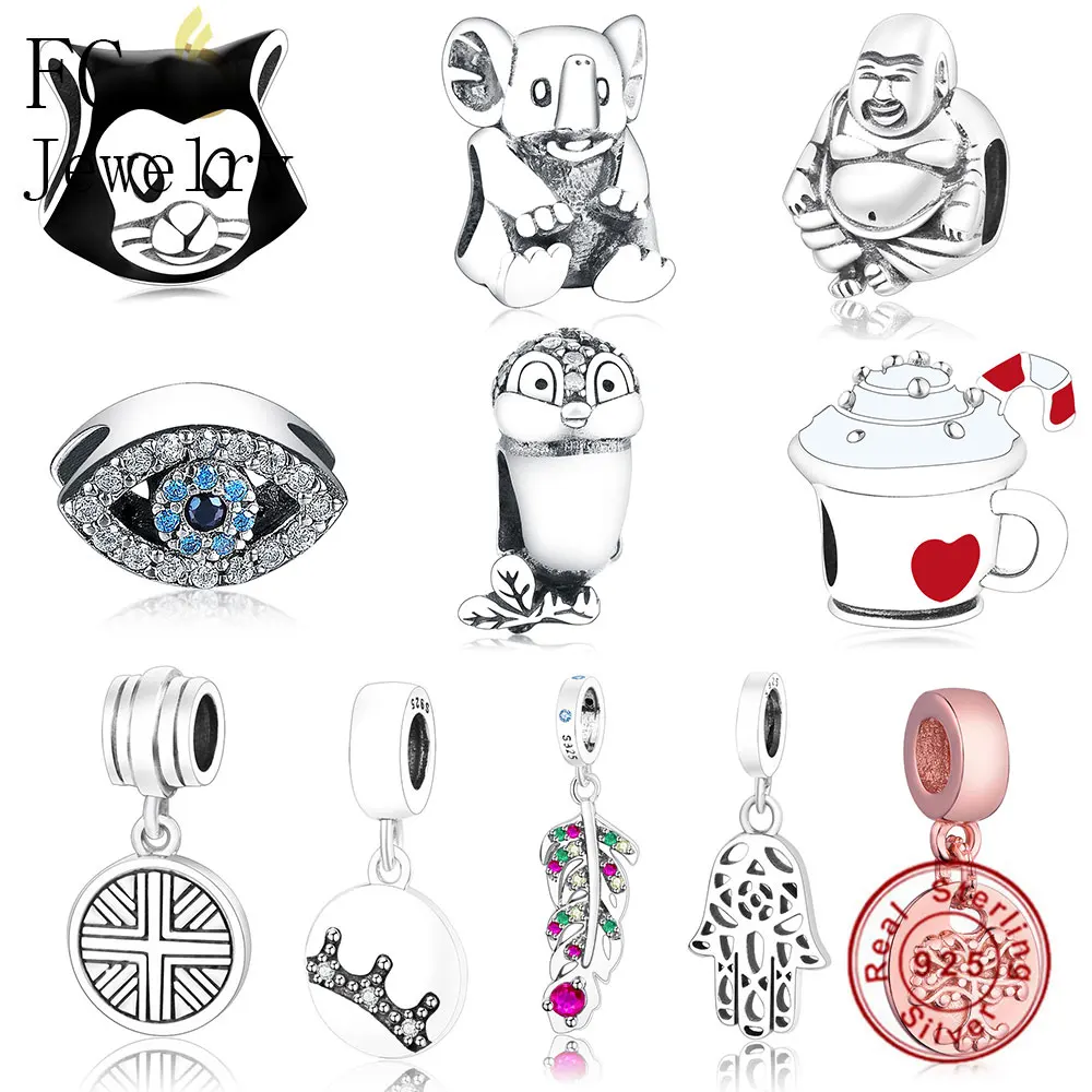 FC ювелирные изделия подходят к оригинальным браслетам Pandora брелоки 925