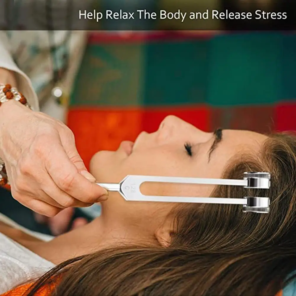 

128hz Aluminum Tuning Fork Yoga Tuning Fork Ear Picking Tuning Fork Test System Hammer Chakra Ball Tuning Tool Nervous V2Z6