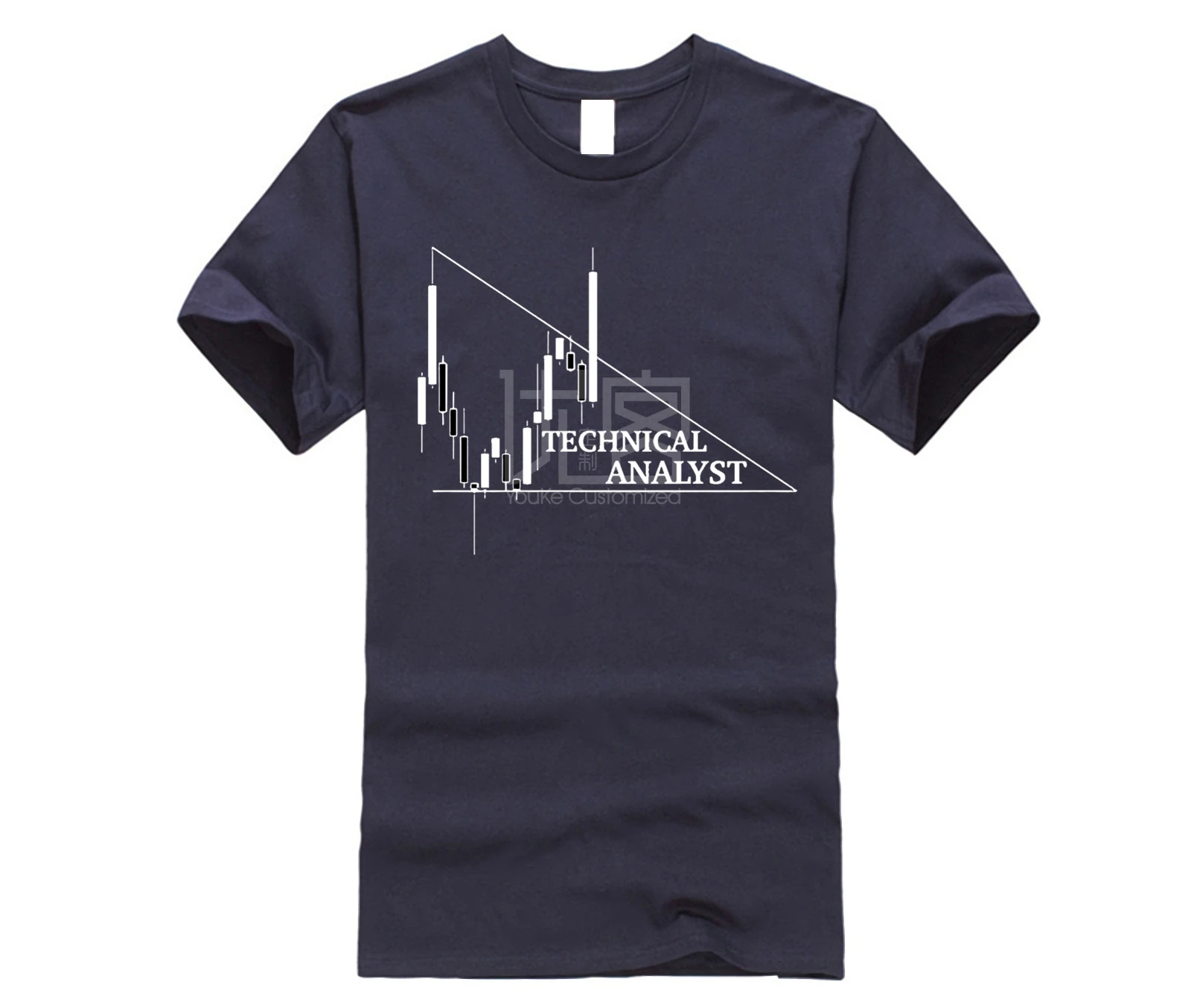 Пользовательские Forex технический аналитик Мужская футболка круглый воротник