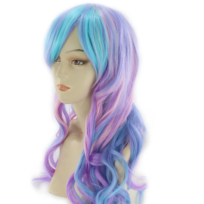 Парики в стиле Харадзюку для косплея длинные вьющиеся искусственные волосы