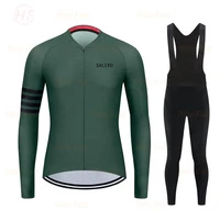 new spring autumn cycling jersey set long sleeve jersey bib pants ropa ciclismo bicycle clothing mtb bike men clothes