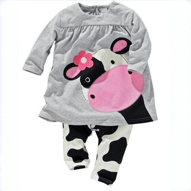 New Baby Girls Pijamas Kids Autumn Pajamas Sets Cotton Long Sleeve Girl Sleepwear Children Casual Clothing Suits L062 | Мать и ребенок