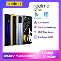 realme gt 5g smartphone snapdragon 888 120hz 6 43 amoled 65w super dart charge 8gb128gb nfc 4500mah battery mobile phone