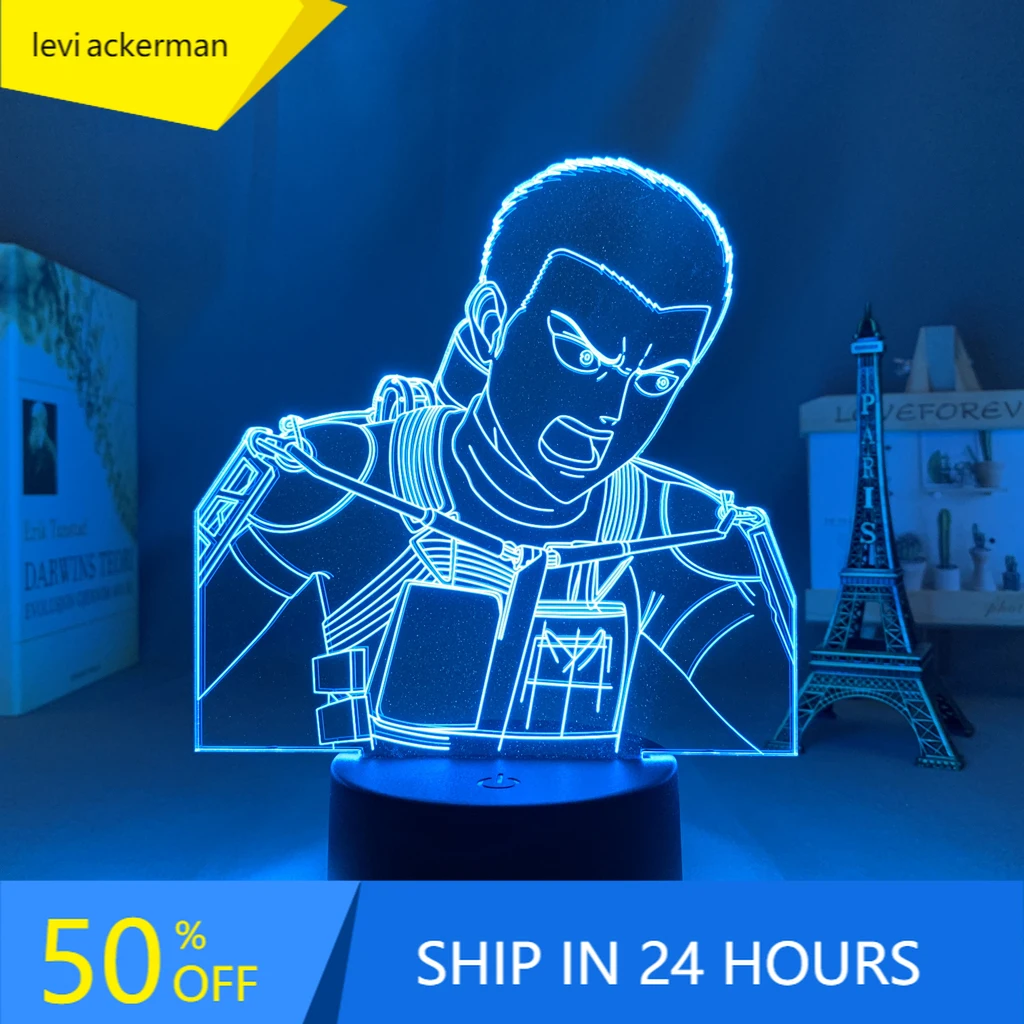 Аниме-лампа атака на Титанов фигурка 4 Конни Спрингера для спальни декор