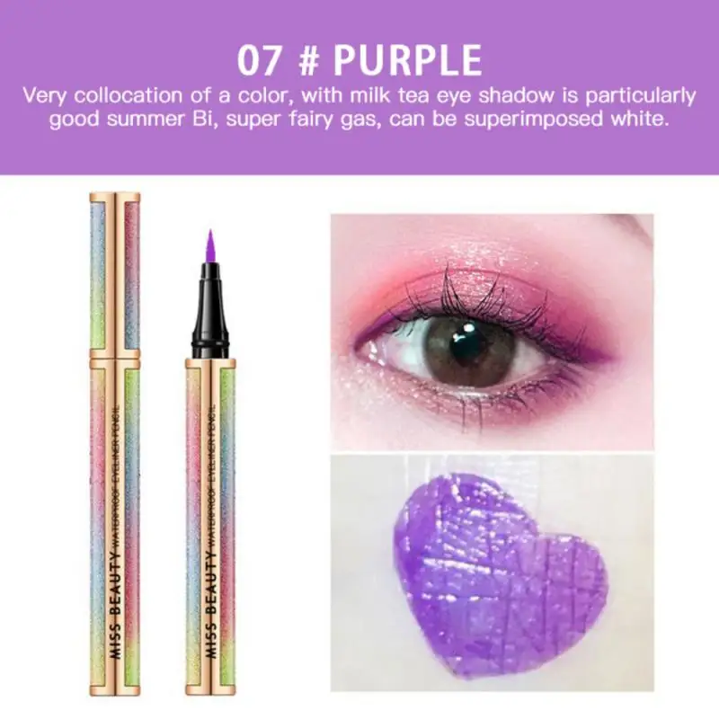 6 Colors Star Colorful Eyeliner Pencil Waterproof Pen Precision Long-lasting Liquid Eye Liner Smooth Make Up Tools Comestics |